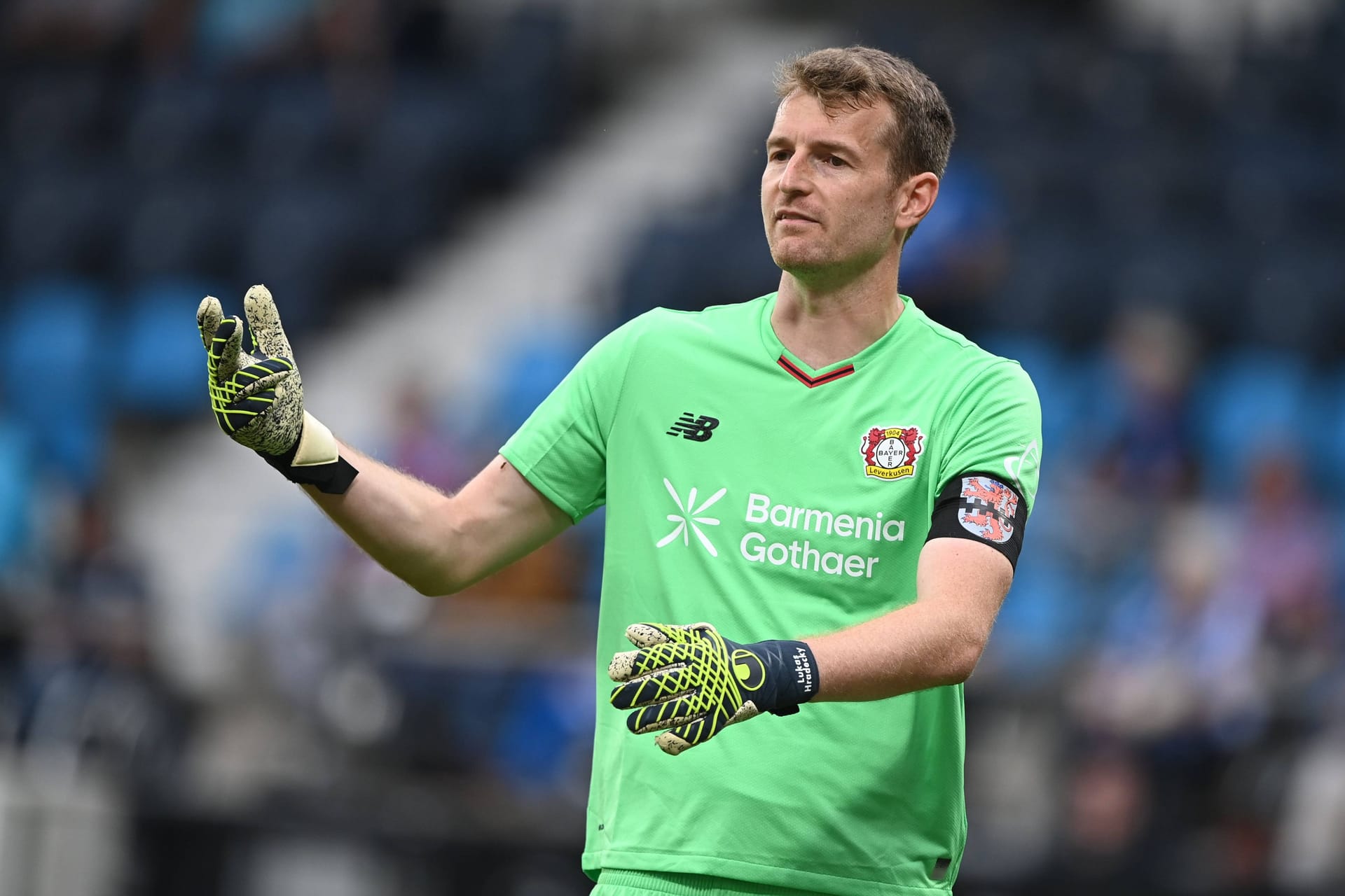 Lukas Hrádecký: Er führte die Leverkusener bislang als Kapitän auf das Feld.