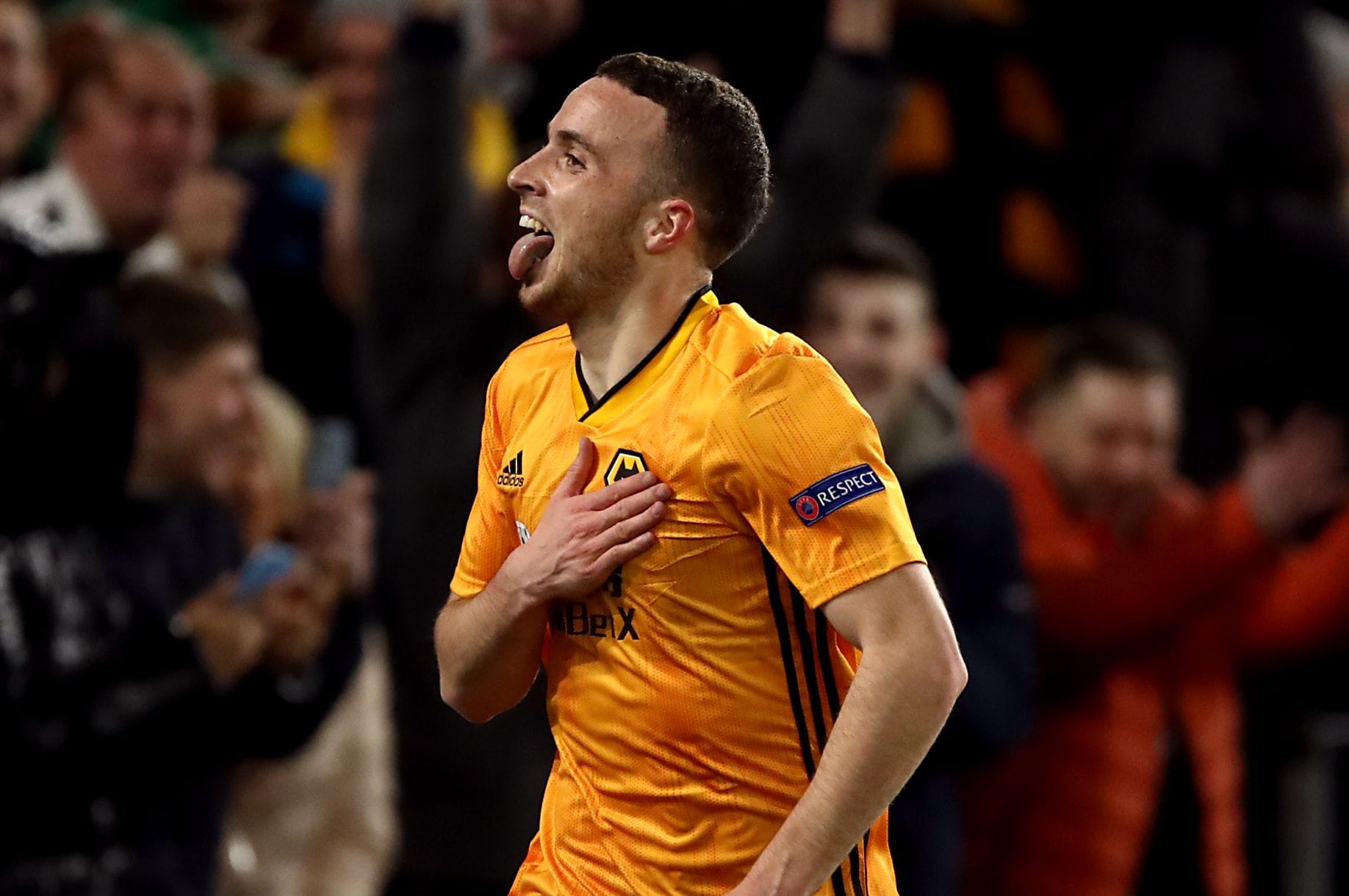 Diogo Jota im Trikot der Wolverhampton Wanderers: Bei dem englischen Klub schaffte er den Durchbruch.