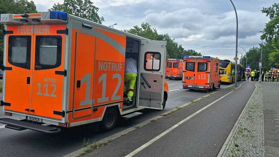 Der Einsatzort: Die Feuerwehr rief einen Massenanfall an Verletzten aus. Der Einsatzort: Die Feuerwehr rief einen Massenanfall an Verletzten aus.