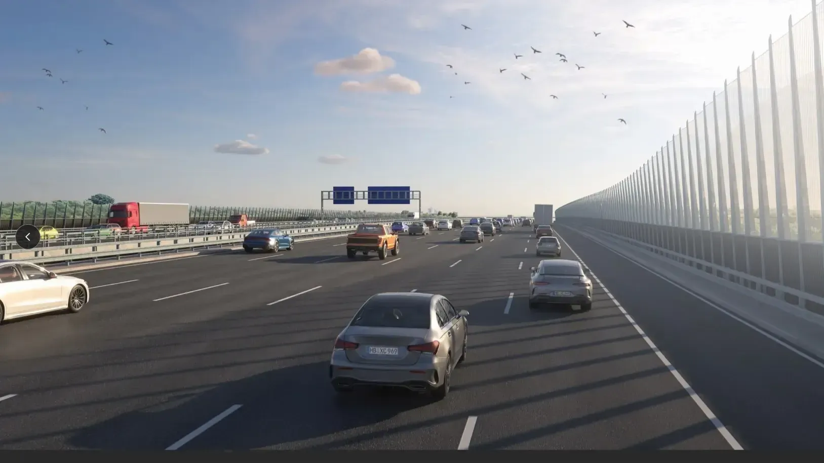 Sechs Spuren sowie einen Standstreifen: Künftig soll der Verkehr über die Weser bei Bremen deutlich schneller fließen als bislang.