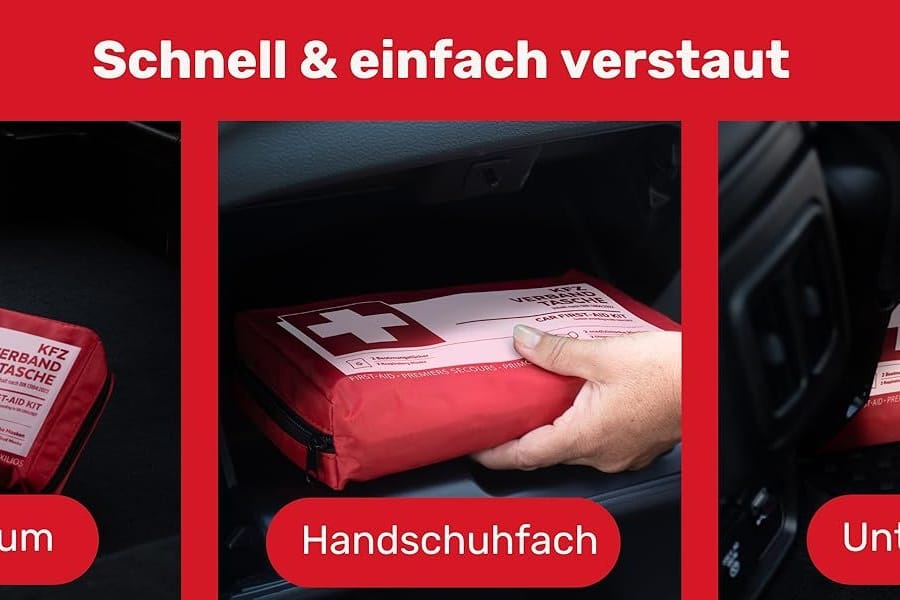 Heldenwerk Verbandstasche: Ein Erste-Hilfe-Set kann Leben retten.