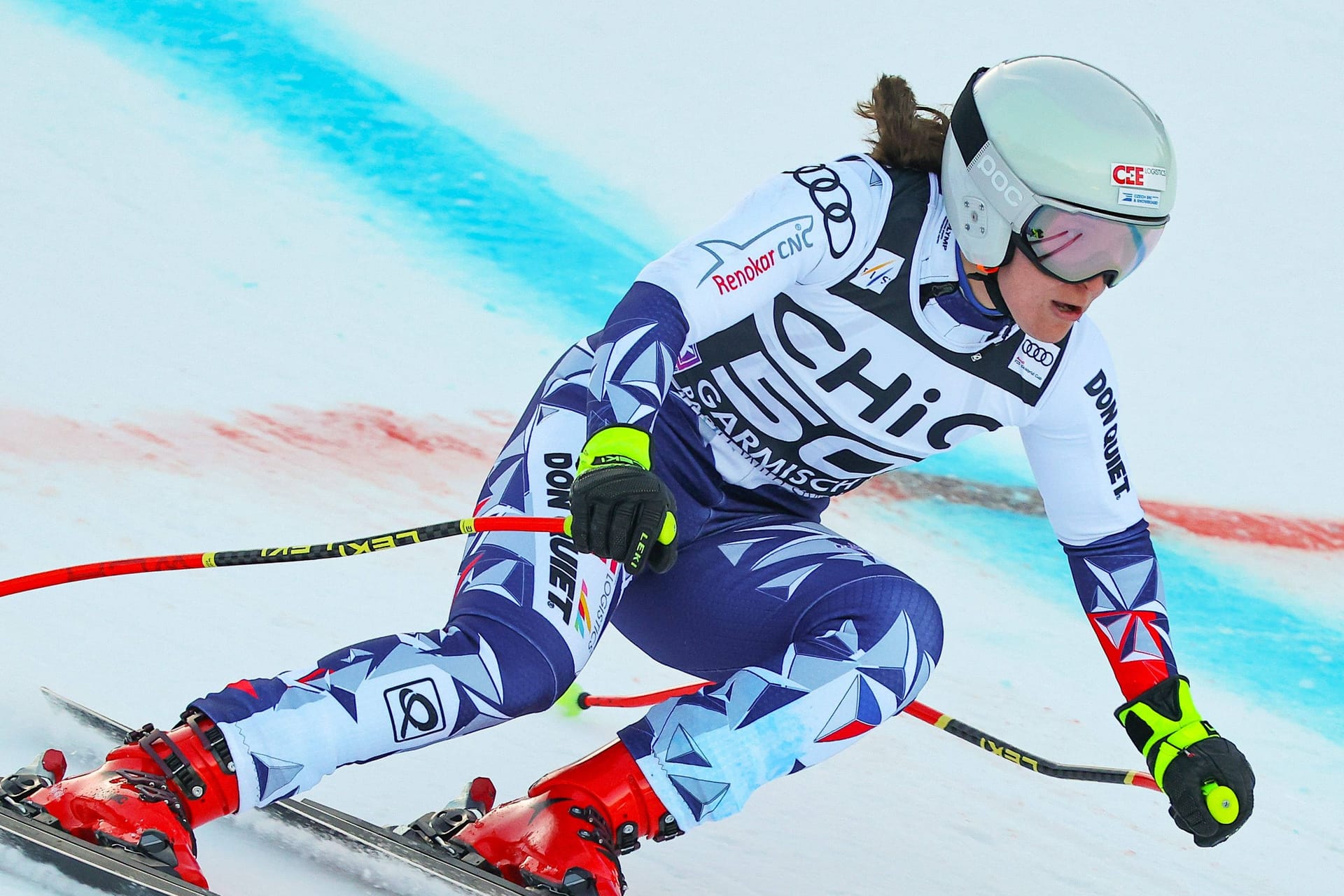 Tereza Nova am Tag ihres Unfalls in Garmisch-Partenkirchen.