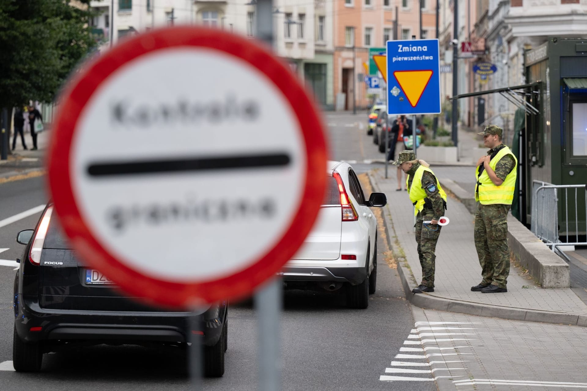 Kontrollen an der deutsch-polnischen Grenze - Zgorzelec