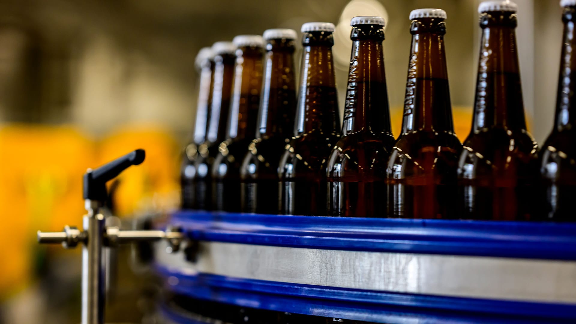 Blick auf die Abfüllanlage der Veltins Brauerei in Grevenstein (Symbolbild).