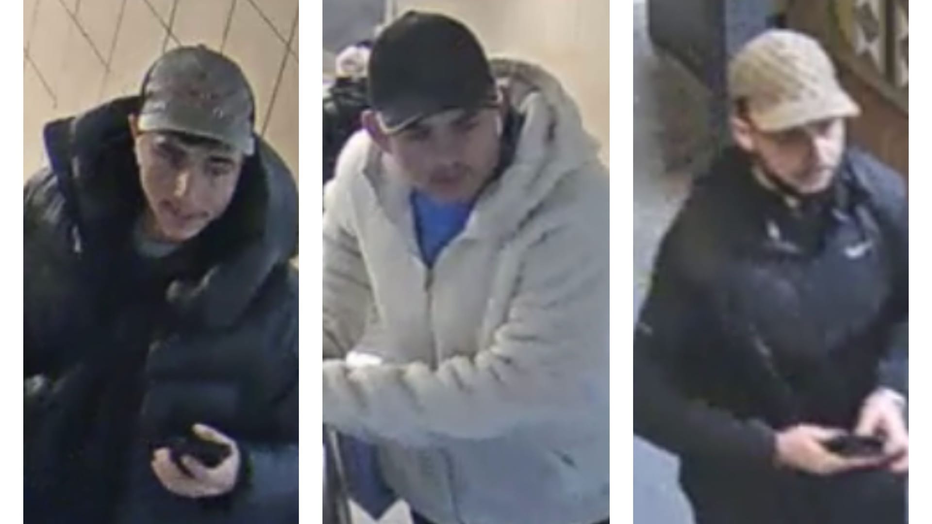 Diese drei Heranwachsenenden sollen einen Jugendlichen ausgeraubt haben: Die Polizei bittet um Hinweise.