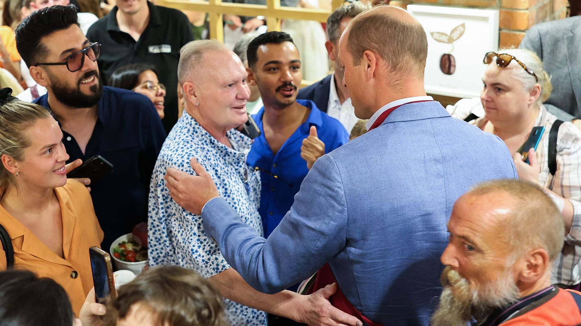 Paul Gascoigne (l) und Prinz William Paul Gascoigne (l) und Prinz William