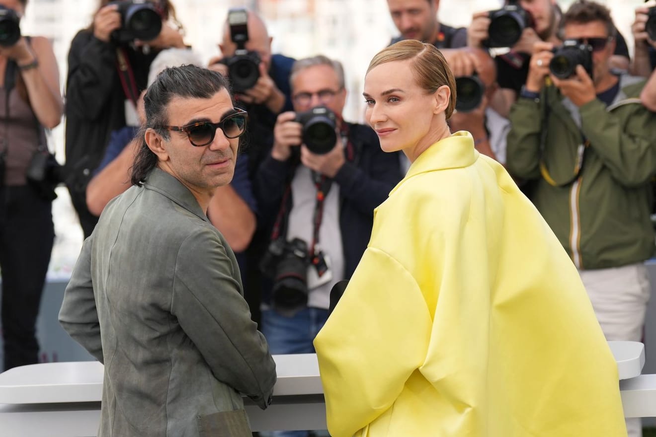 Fatih Akin (l.) und Diane Kruger: Bei den Filmfestspielen in Cannes feierte der Streifen Weltpremiere.