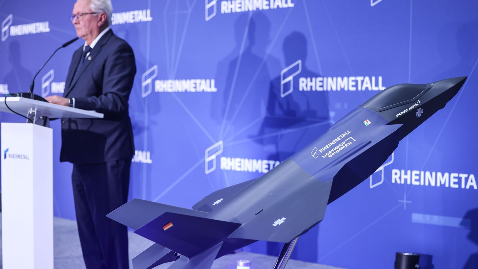 Modell des Kampfjets F-35