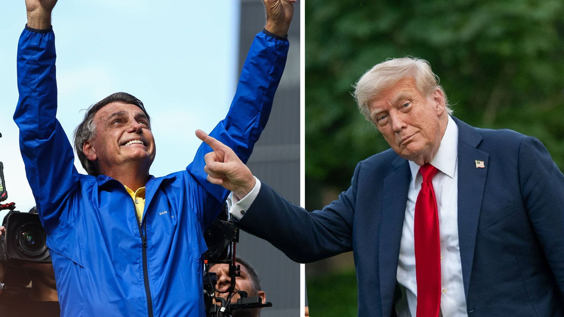 Brasiliens Ex-Präsident Jair Bolsonaro (links) und US-Präsident Donald Trump (rechts): Die beiden Rechtspopulisten verbindet eine Freundschaft.