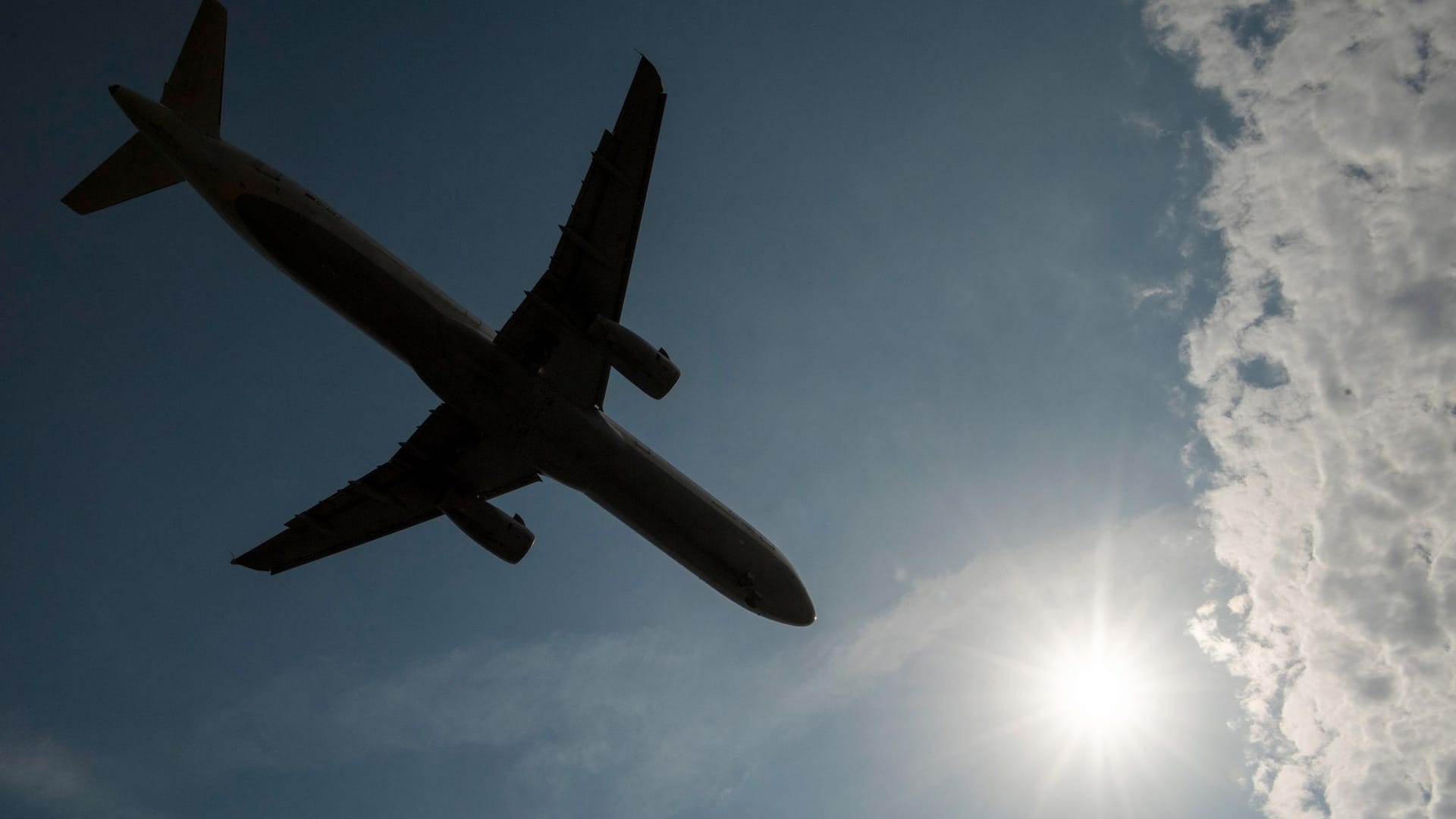 Flugzeug im Landeanflug
