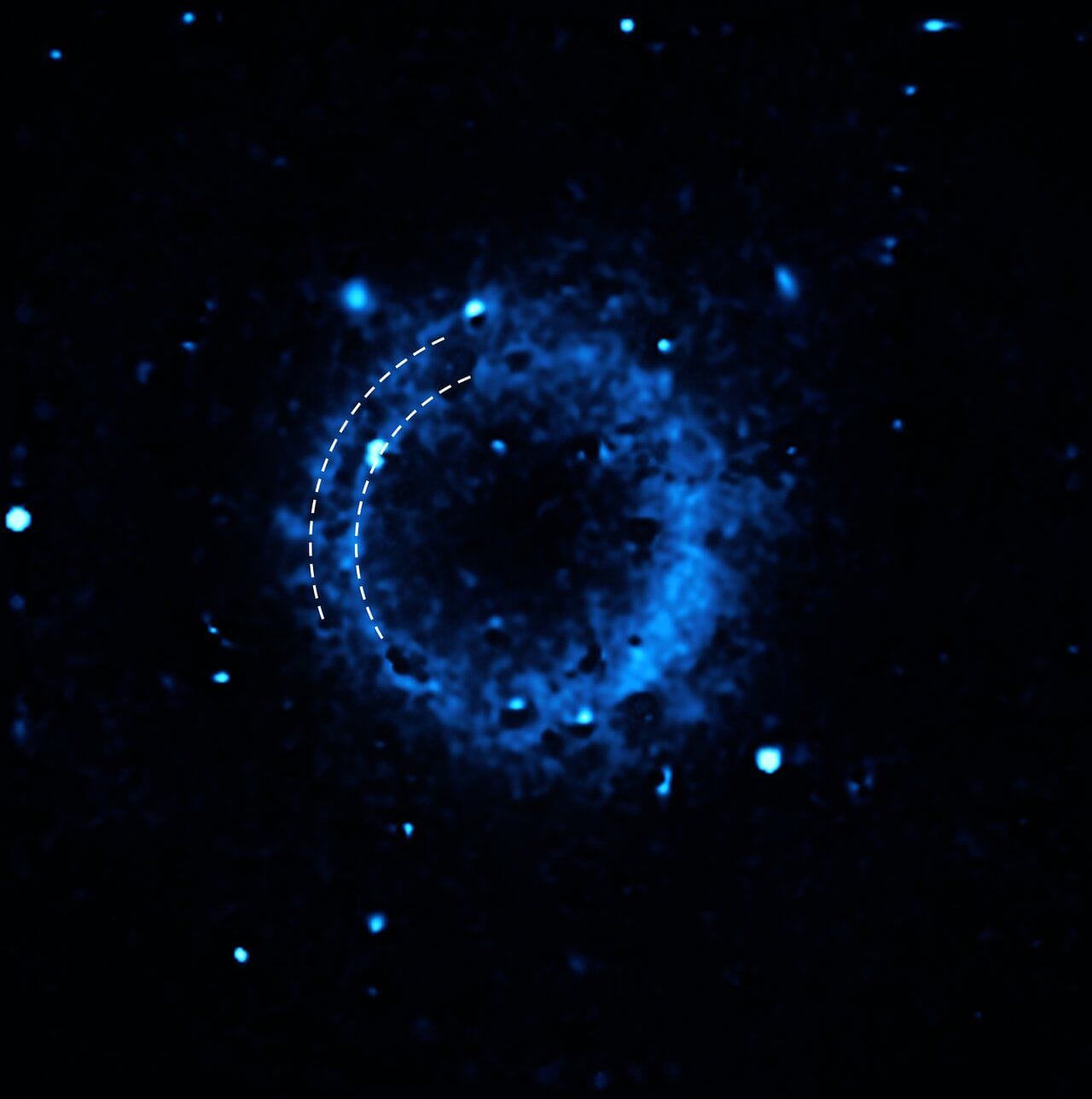 Distribution of calcium around the supernova remnant SNR 0509-67.5