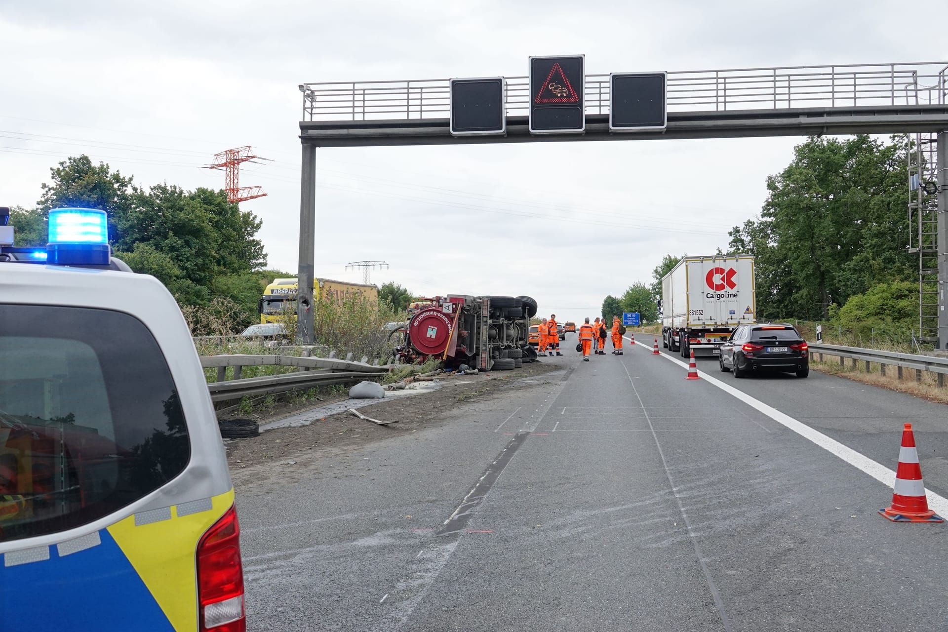 Der Einsatzort: Die A4 muss für längere Zeit gesperrt werden.