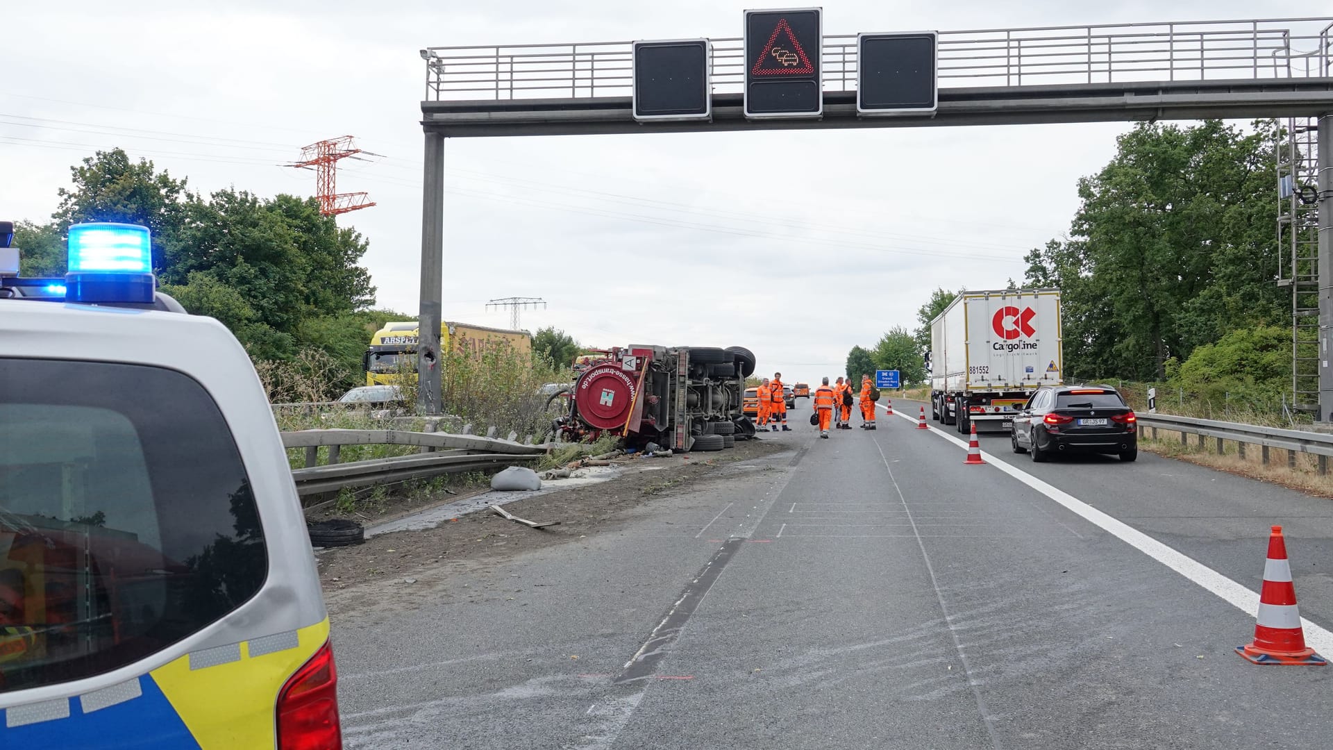 Der Einsatzort: Die A4 muss für längere Zeit gesperrt werden.