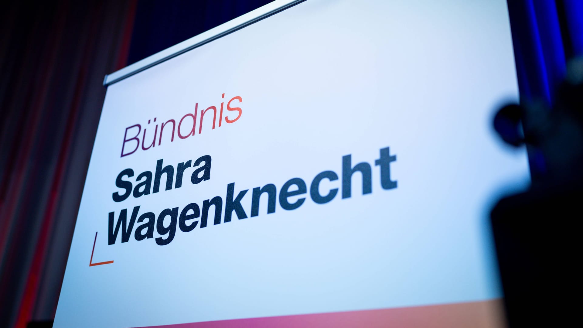 Symbolbild Logo Partei Buendnis Sahra Wagenknecht Logo der neuen Partei Buendnis Sahra Wagenknecht BSW-Partei Berlin Berlin Deutschland