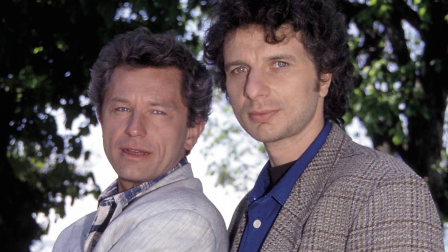 Miroslav Nemec und Udo Wachtveitl posieren Mitte der Neunzigerjahre für ein Foto.