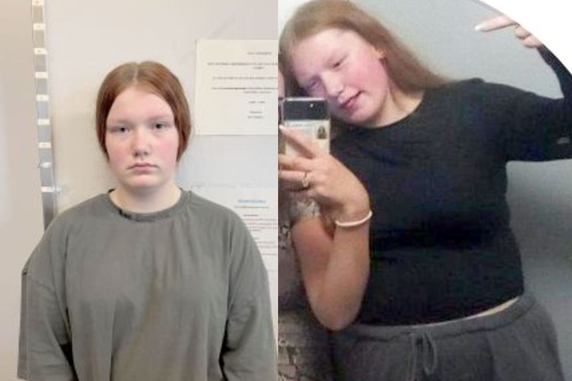 Zwei Bilder des vermissten Mädchens: Die Polizei bittet um Hinweise.