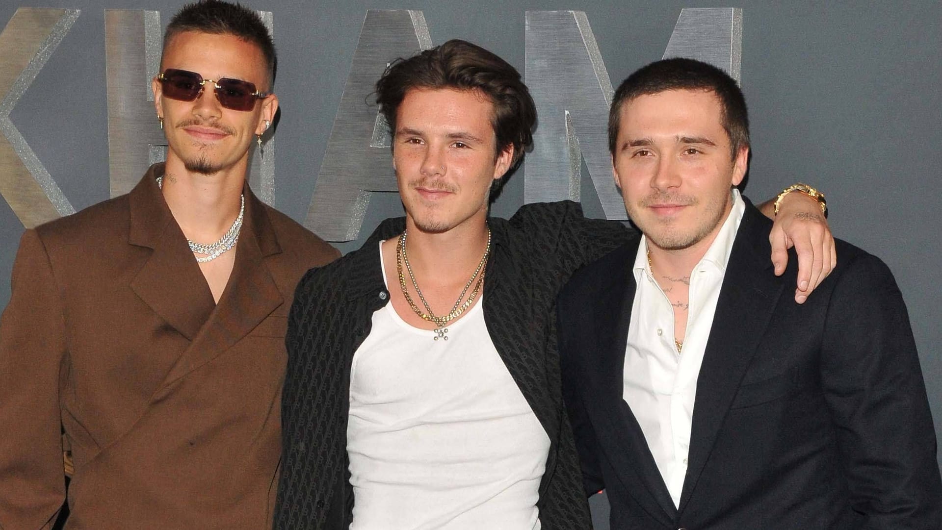 Die Beckham-Brüder: Romeo Beckham, Cruz Beckham und Brooklyn Peltz Beckham.