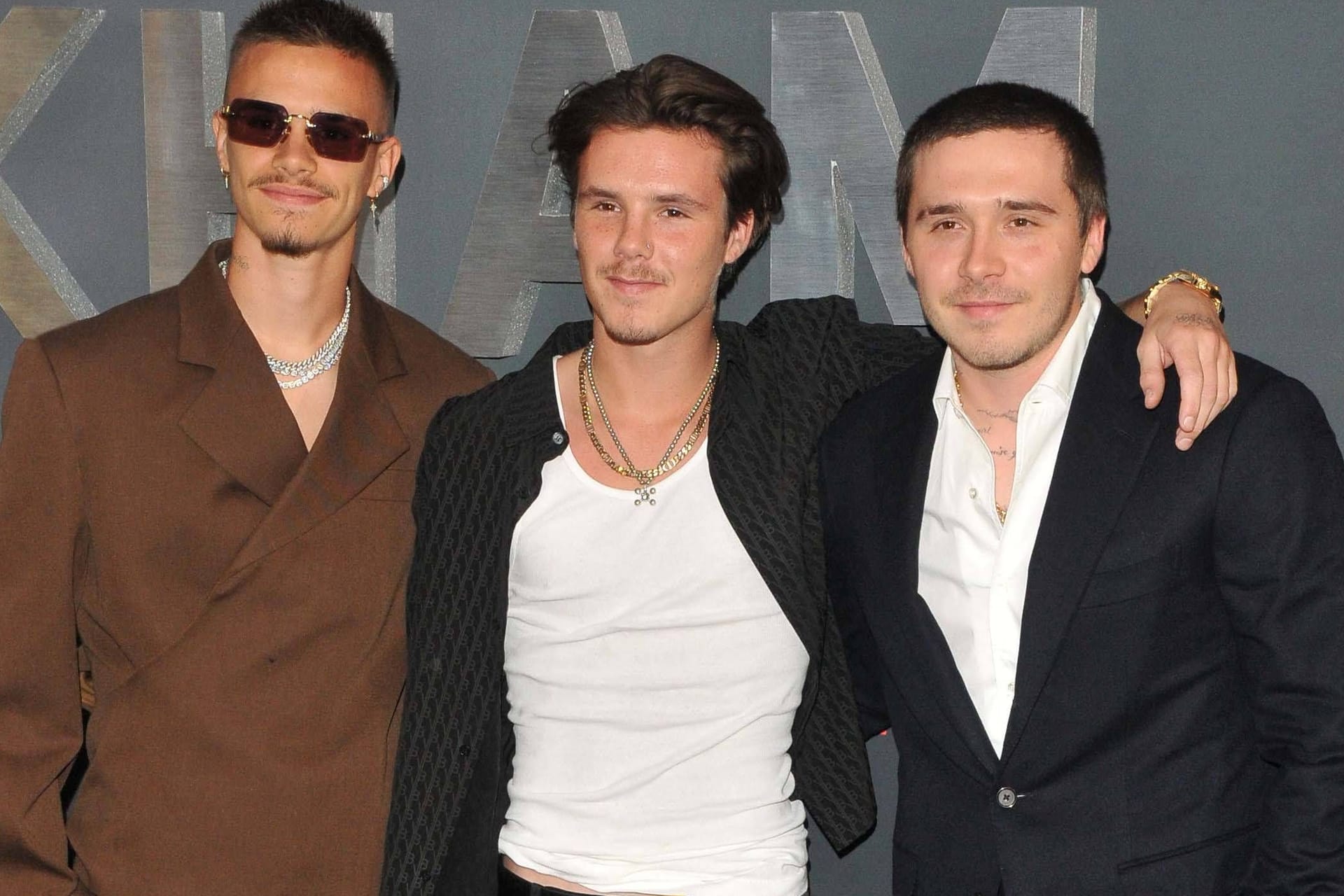 Die Beckham-Brüder: Romeo Beckham, Cruz Beckham und Brooklyn Peltz Beckham.