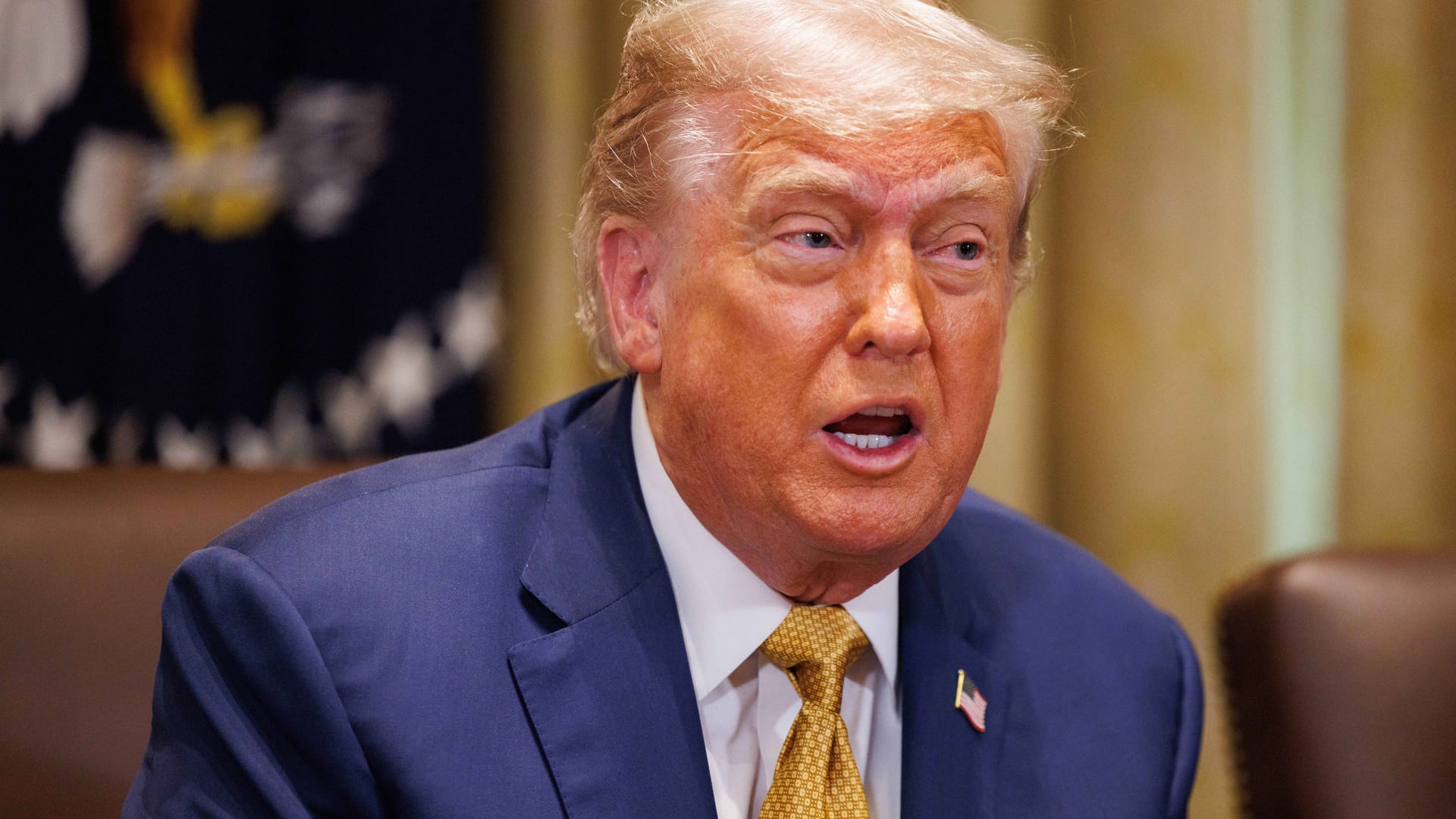 Trump während eines Kabinetttreffens.