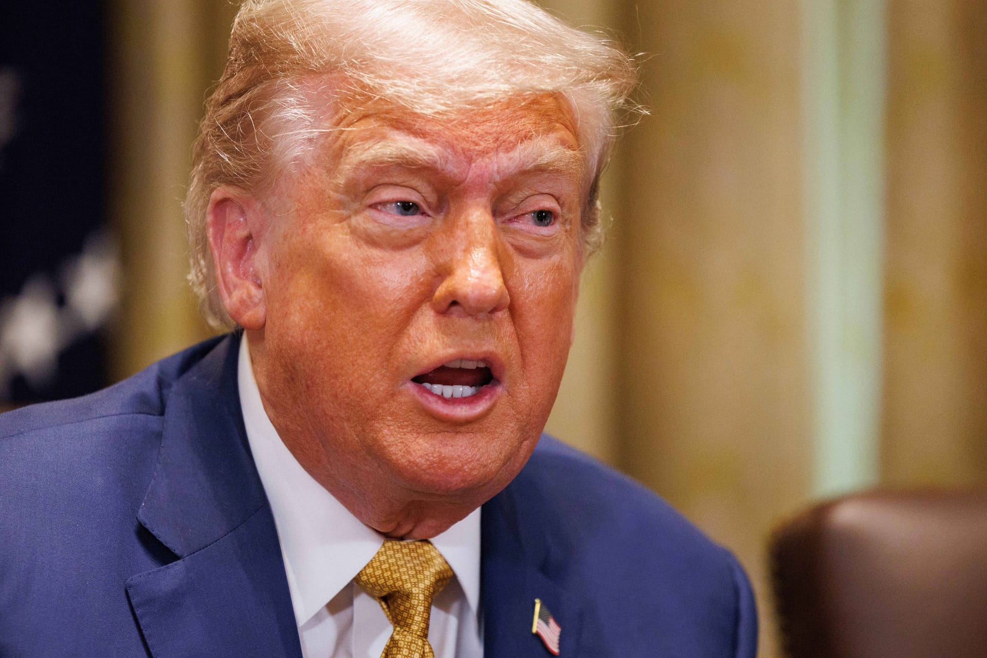 Trump während eines Kabinetttreffens.