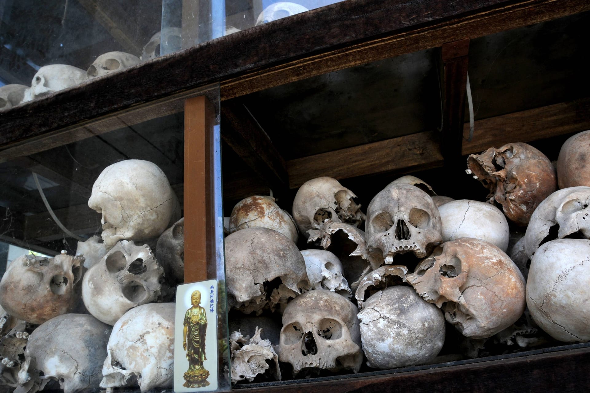 Schädel im Tuol-Sleng-Genozid-Museum bei Phnom Penh: Die Gedenkstätte gehört ab jetzt zum Welterbe der Unesco.