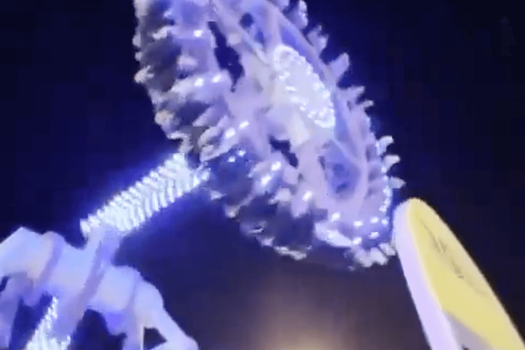 Der Arm des Pendels bricht während der Fahrt. Der Arm des Pendels bricht während der Fahrt.