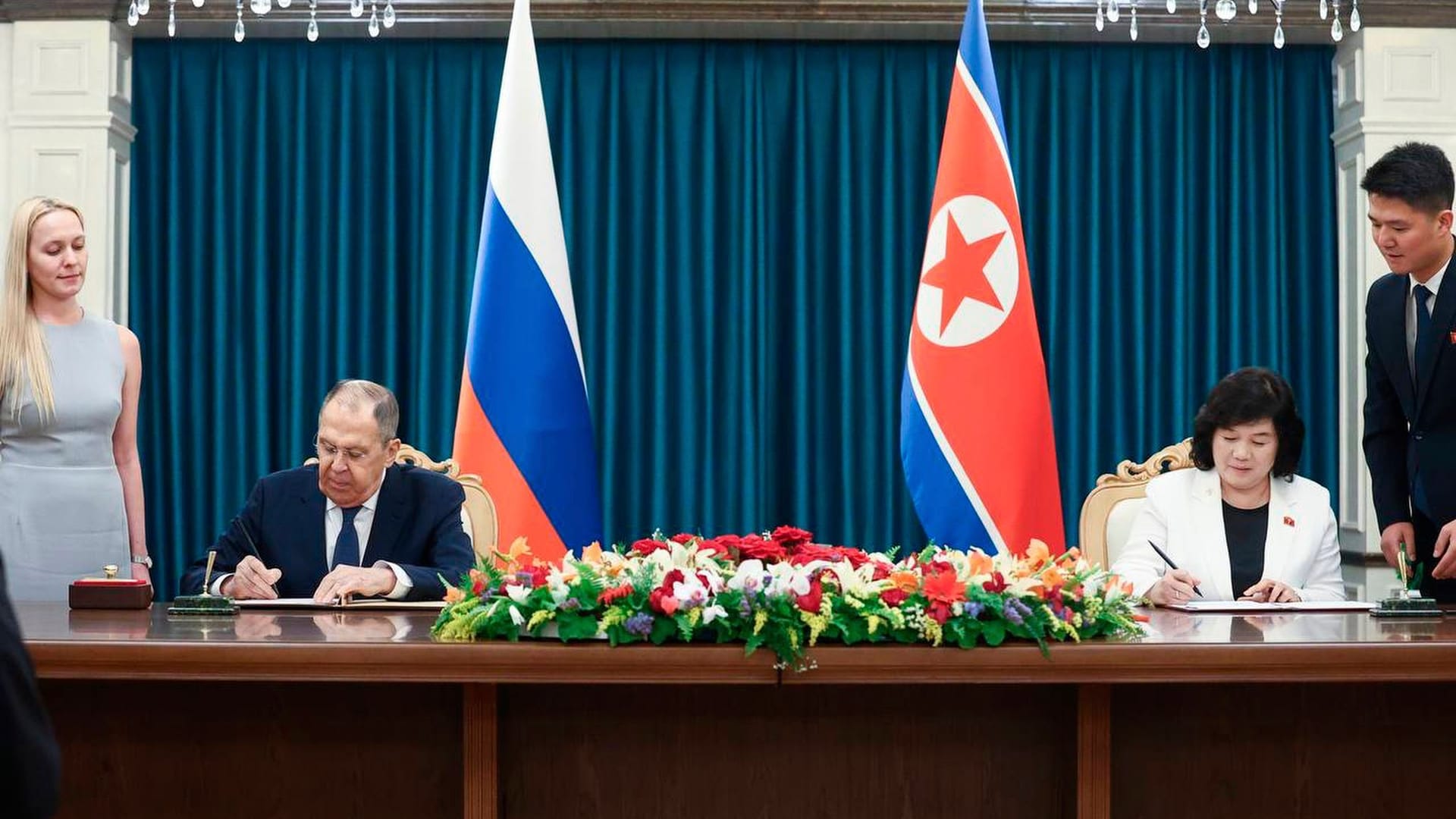 Lawrow in Nordkorea Lawrow in Nordkorea