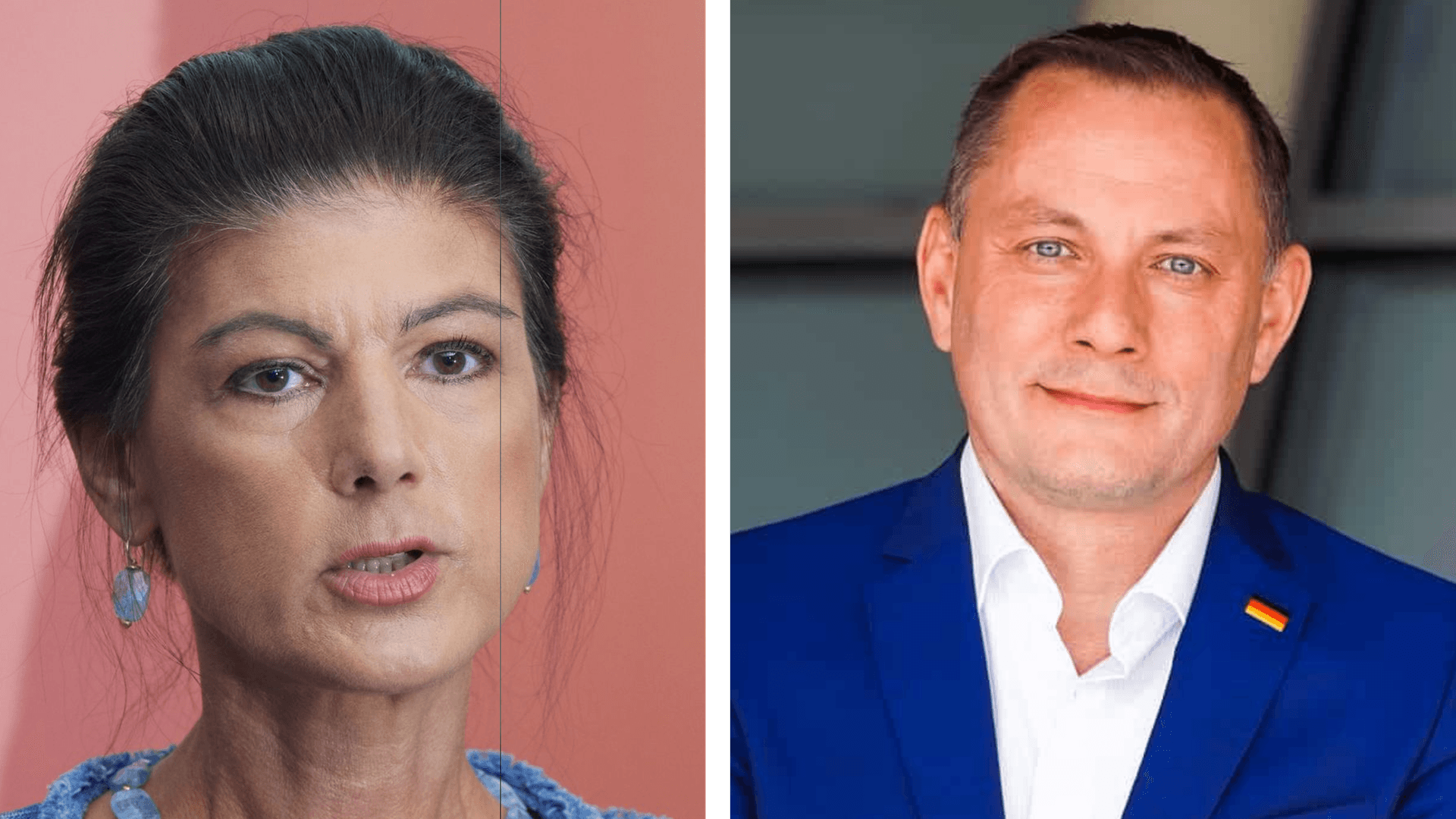 BSW-Parteichefin Sahra Wagenknecht und AfD-Co-Vorsitzender Tino Chrupalla.