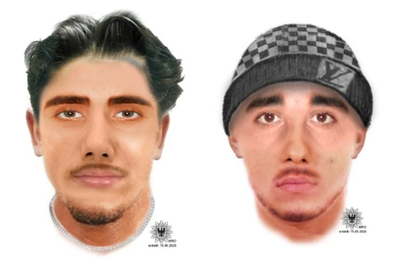 Die Polizei sucht diese zwei Männer: Sie sollen eine 16-Jährige sexuell belästigt haben.