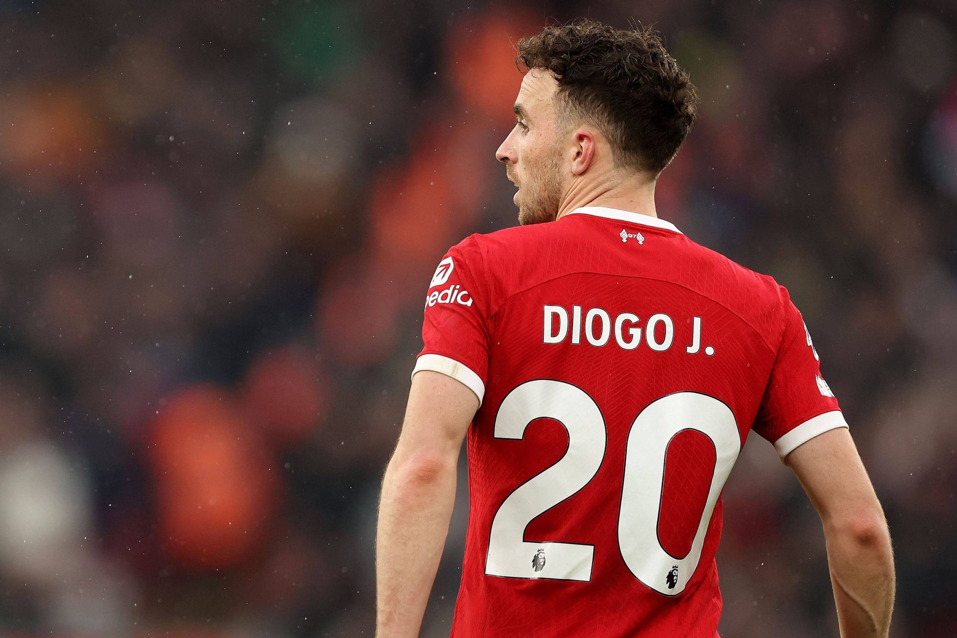 Diogo Jota in seinem Trikot mit der Nummer 20: Die Nummer wird kein anderer Liverpool-Spieler mehr tragen. Diogo Jota in seinem Trikot mit der Nummer 20: Die Nummer wird kein anderer Liverpool-Spieler mehr tragen.