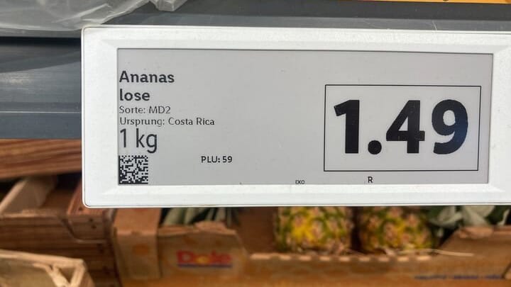 Ananas lose heißt nicht, dass eine Frucht 1,49 Euro kostet.