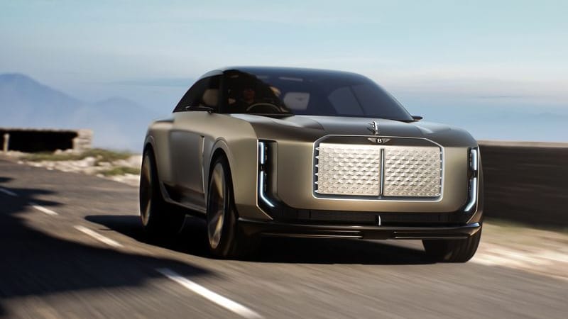 Bentley gewährt einen Blick in die Zukunft: Die Studie EXP15 zeigt einen Designentwurf des ersten rein elektrischen Modells der Marke.