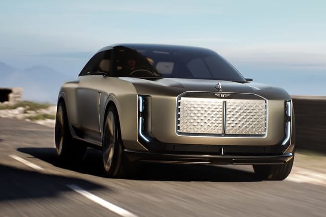 Bentley gewährt einen Blick in die Zukunft: Die Studie EXP15 zeigt einen Designentwurf des ersten rein elektrischen Modells der Marke.