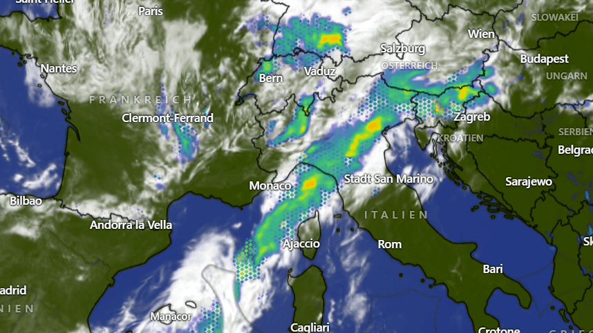 Das Tief "Circe" entzweit Europa: Die Karte zeigt die extremen Wetterkontraste zwischen Nord und Süd.