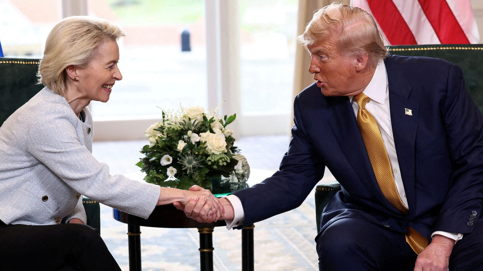 EU-Kommissionspräsidentin Ursula von der Leyen und US-Präsident Donald Trump im schottischen Turnberry: Ein schlechter Deal für Europa.
