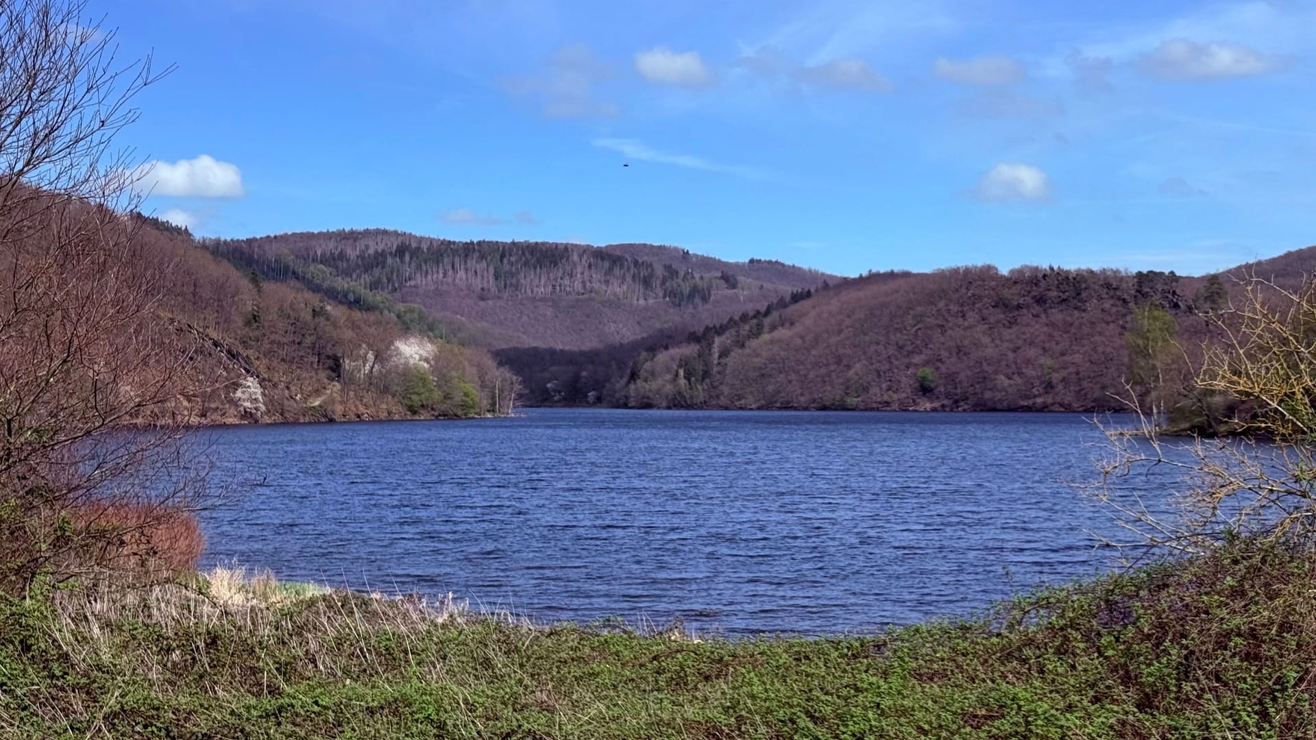 Der Obersee in der Eifel: Er ist als Vorbecken des Rursees durch eine Staumauer entstanden.