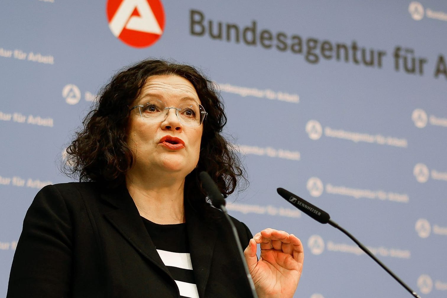 Andrea Nahles, Chefin der Bundesagentur für Arbeit: Die Zahl der Arbeitslosen ist angestiegen. Andrea Nahles, Chefin der Bundesagentur für Arbeit: Die Zahl der Arbeitslosen ist angestiegen.