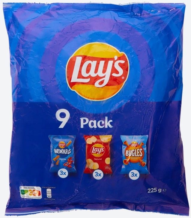 Das betroffene Produkt: Es enthält neun kleine Tüten mit Knabberkram.