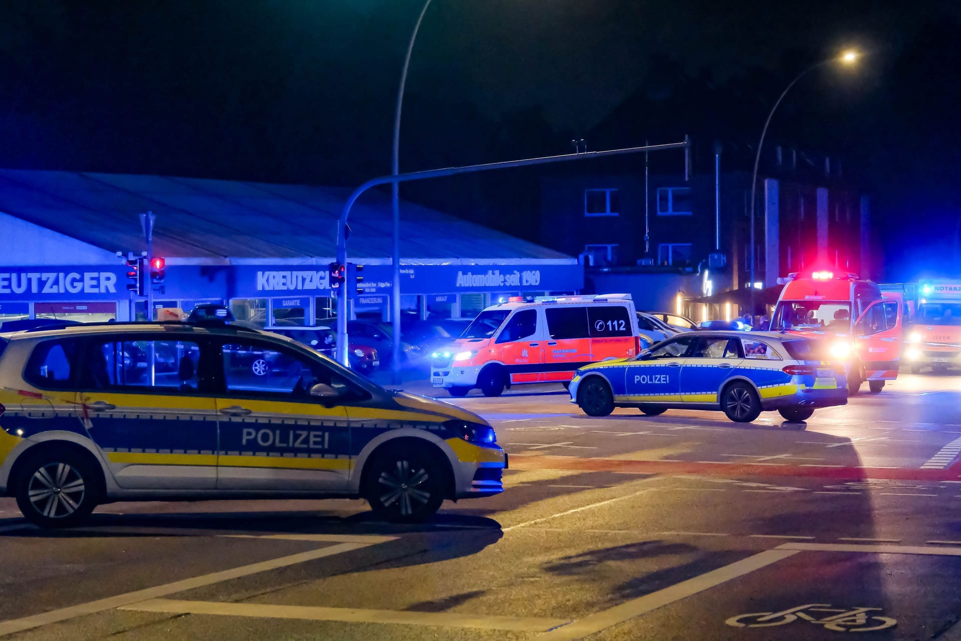 Der Einsatzort: Die Polizei sperrte das Gebiet weiträumig ab.