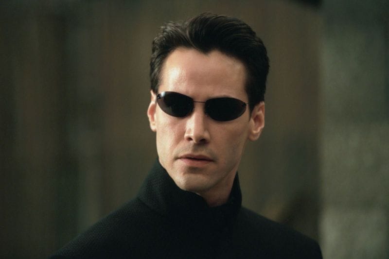 Auf dem Bild ist Keanu Reeves in seiner Rolle als Neo im Film "Matrix Reloaded" zu sehen.