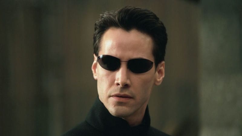 Auf dem Bild ist Keanu Reeves in seiner Rolle als Neo im Film "Matrix Reloaded" zu sehen.