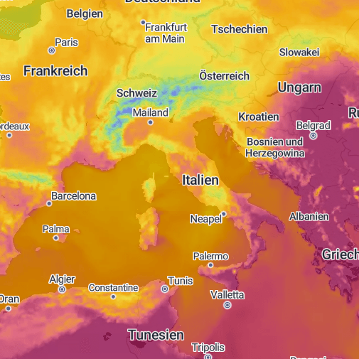 Wetter in Europa: Im Süden herrscht extreme Hitze und treibt heftige Unwetter nach Mitteleuropa. 