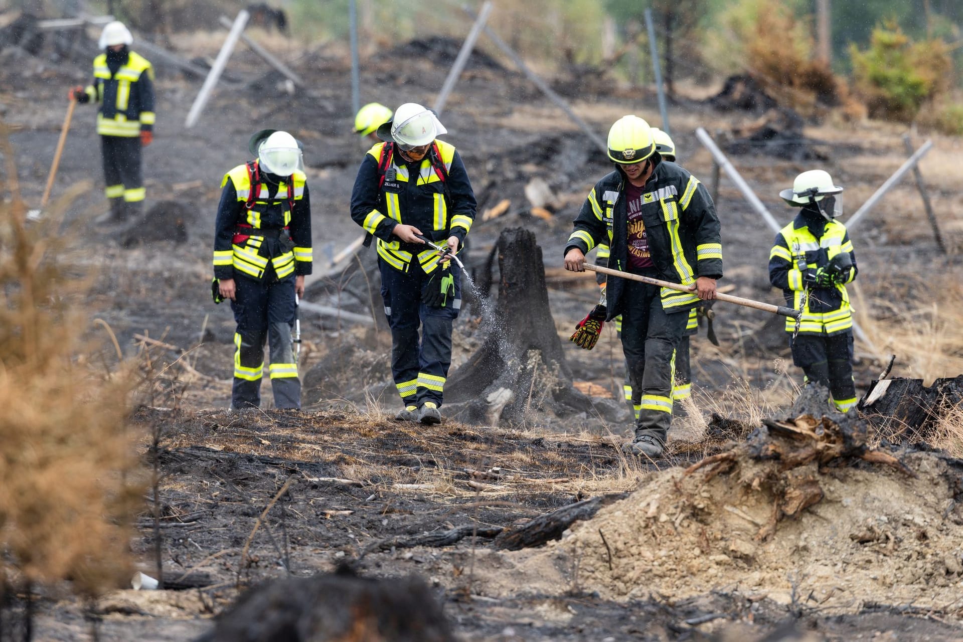Waldbrand in Thüringen - Saalfelder Höhe