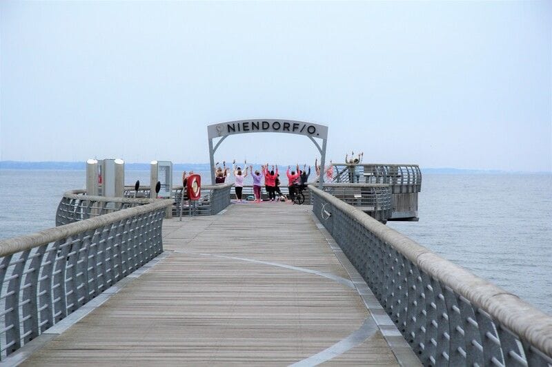 Die Seebrücke in Timmerndorfer Strand. Reedereien meiden sie derzeit.