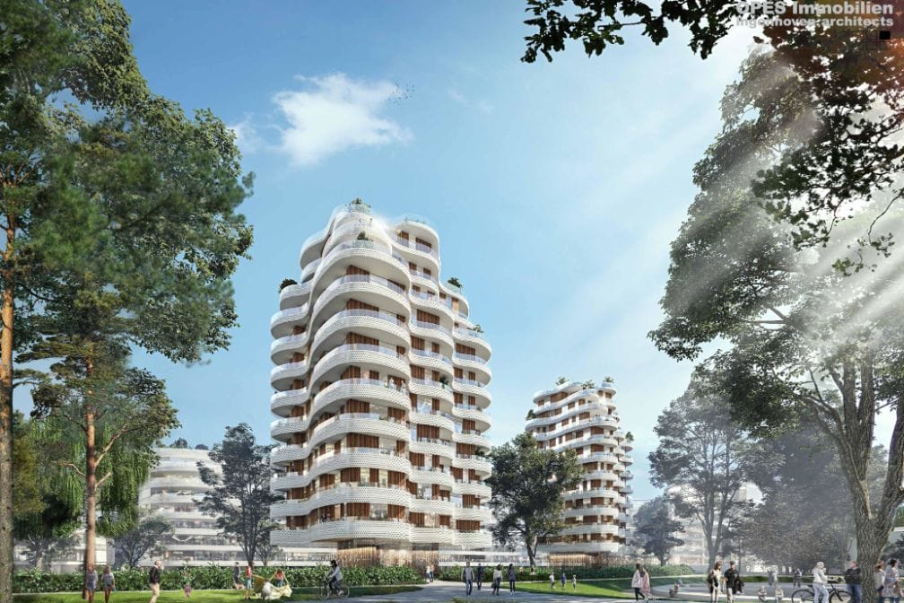 So könnten das Areal einmal aussehen: Das Planungsgebiet für das neue Quartier liegt nördlich des denkmalgeschützten Ensembles „Olympiapark".