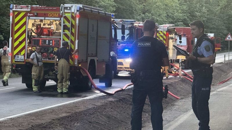 Am Abend waren 110 Einsatzkräfte der Feuerwehr vor Ort, um den Brand zu löschen.
