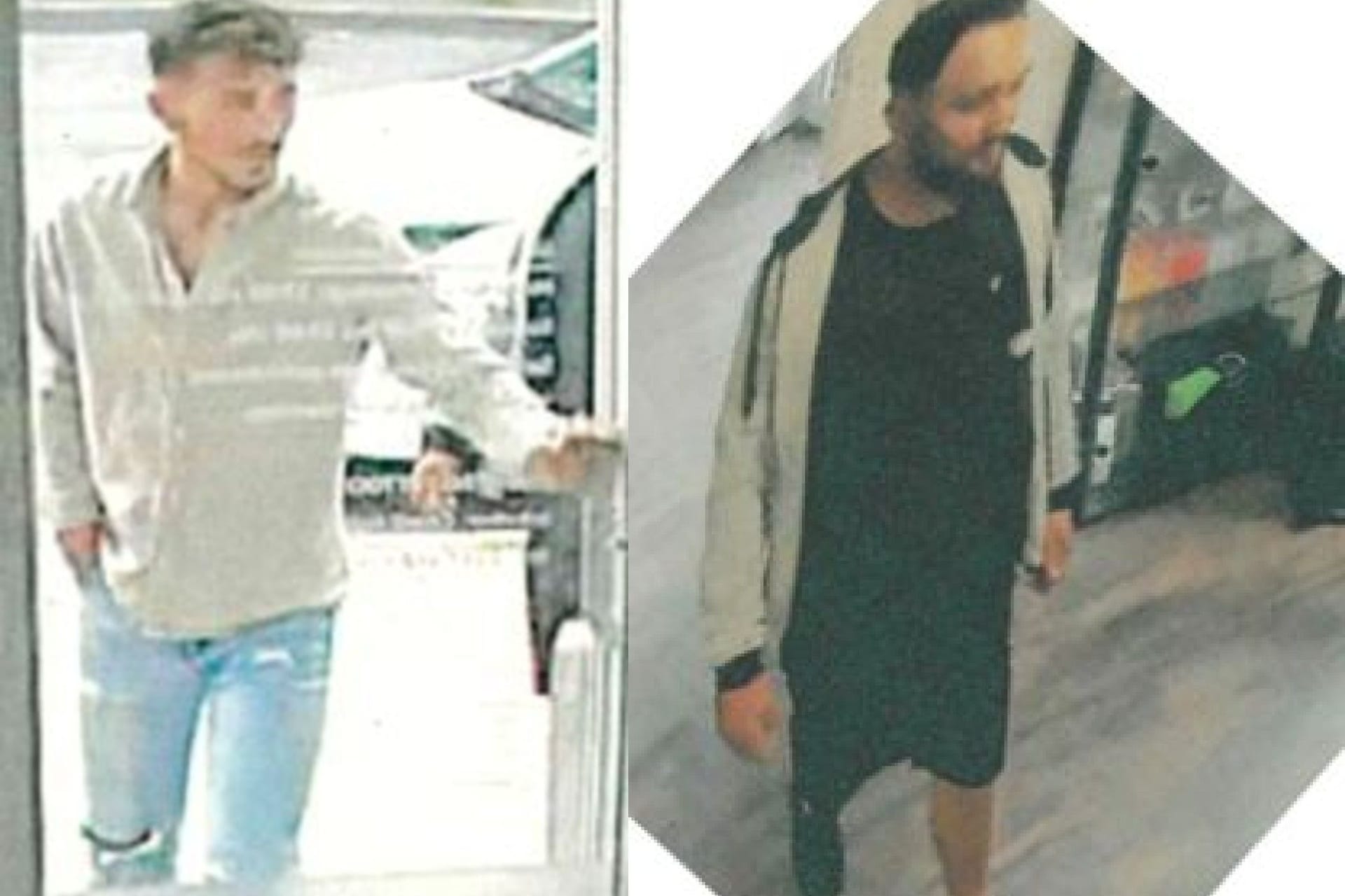 Mit diesen Kameraaufnahmen sucht die Polizei zwei mutmaßliche Diebe: Wer kennt die Männer?