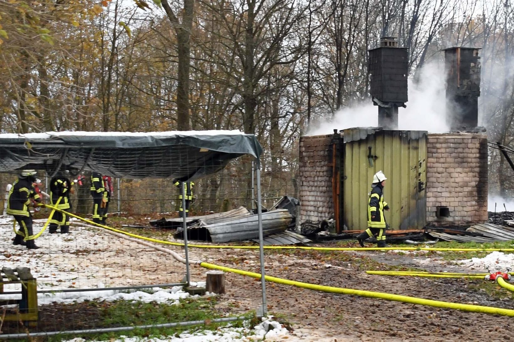 Brand in einer Flüchtlingsunterkunft in Schleiden-Vogelsang