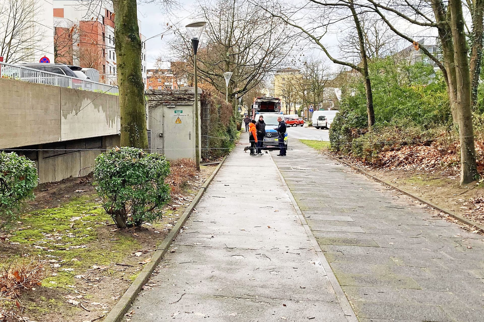 Drahtseil über einem Rad- und Fußweg (Archivbild): Die Polizei hat zwei Jugendliche ermittelt.