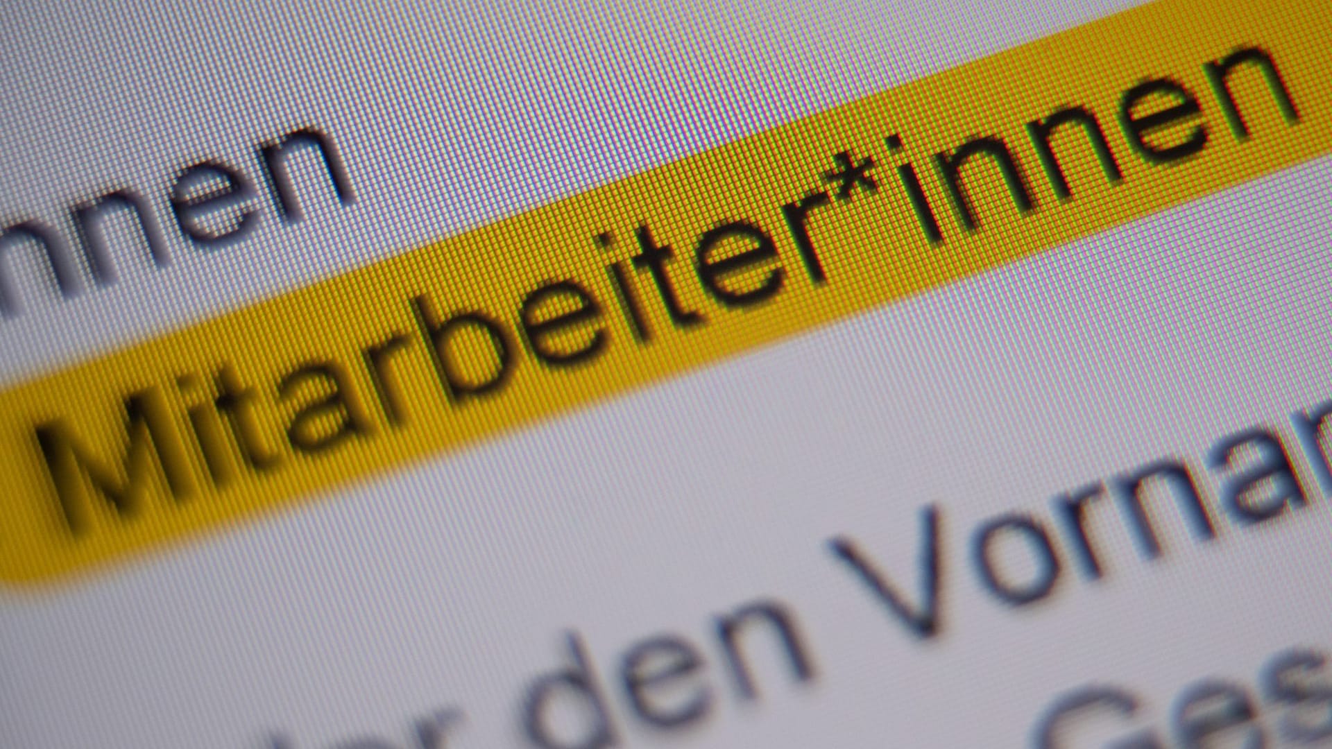 Genderstern bei «Mitarbeiter*innen»